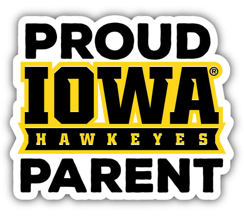 Iowa Hawkeyes 4-Inch Proud Parent 4-Pack NCAA Vinyl Sticker - Durable School Spirit Decal