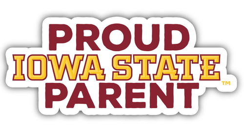 Iowa State Cyclones 4-Inch Proud Parent NCAA Vinyl Sticker - Durable School Spirit Decal