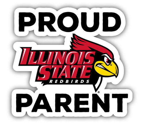 Illinois State Redbirds 4-Inch Proud Parent 4-Pack NCAA Vinyl Sticker - Durable School Spirit Decal