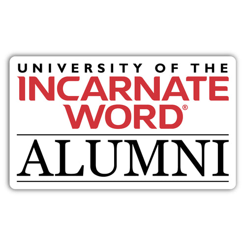 Incarnate Word Cardinals 4-Inch Laser Cut Alumni Vinyl Decal Sticker Officially Licensed Collegiate Product 4-Pack