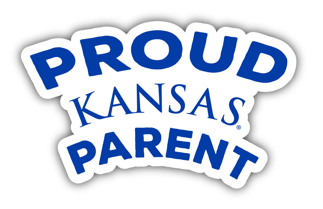 Kansas Jayhawks 4-Inch Proud Parent NCAA Vinyl Sticker - Durable School Spirit Decal