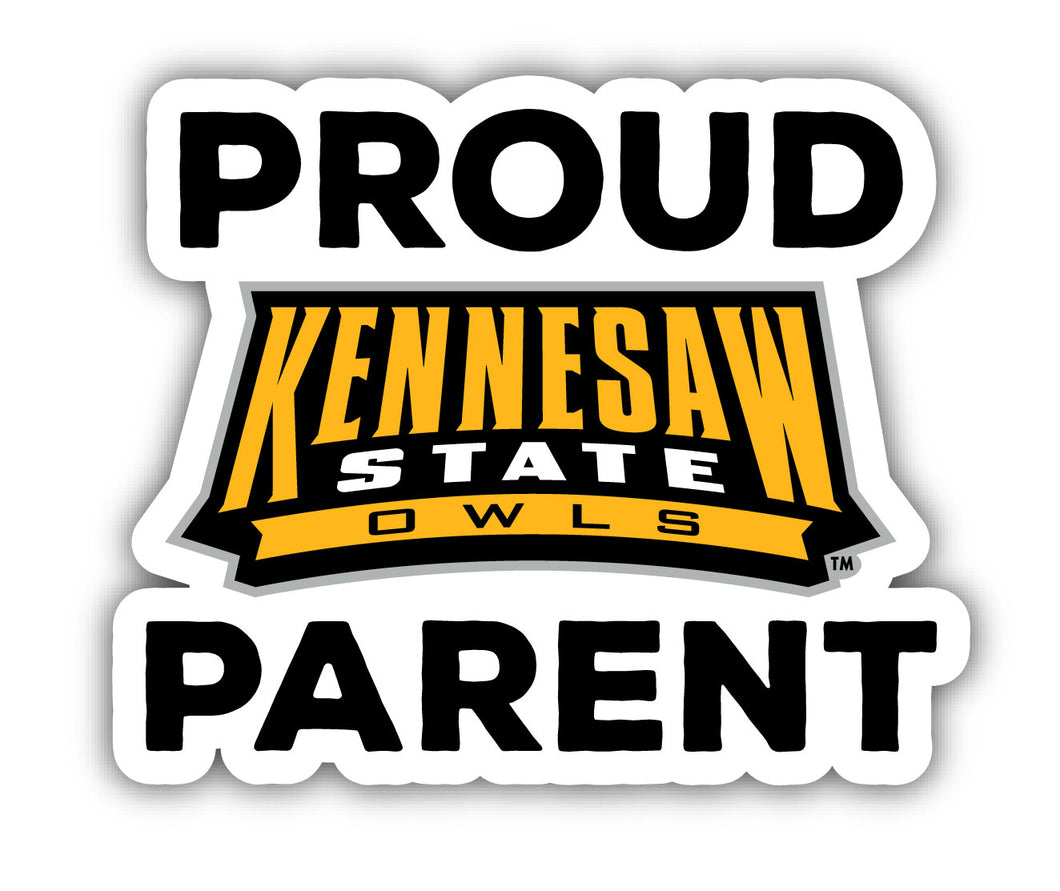 Kennesaw State University 4-Inch Proud Parent NCAA Vinyl Sticker - Durable School Spirit Decal
