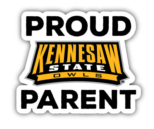 Kennesaw State University 4-Inch Proud Parent 4-Pack NCAA Vinyl Sticker - Durable School Spirit Decal