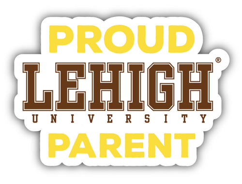 Lehigh University Mountain Hawks 4-Inch Laser Cut Proud Parent Decal Sticker Officially Licensed Collegiate Product 4-Pack