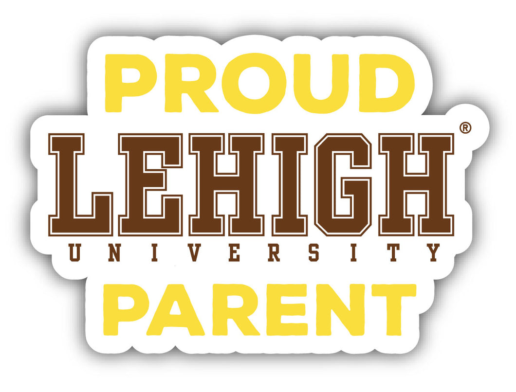 Lehigh University Mountain Hawks 4-Inch Laser Cut Proud Parent Decal Sticker Officially Licensed Collegiate Product 4-Pack