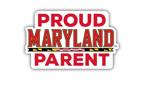 Maryland Terrapins 4-Inch Proud Parent NCAA Vinyl Sticker - Durable School Spirit Decal