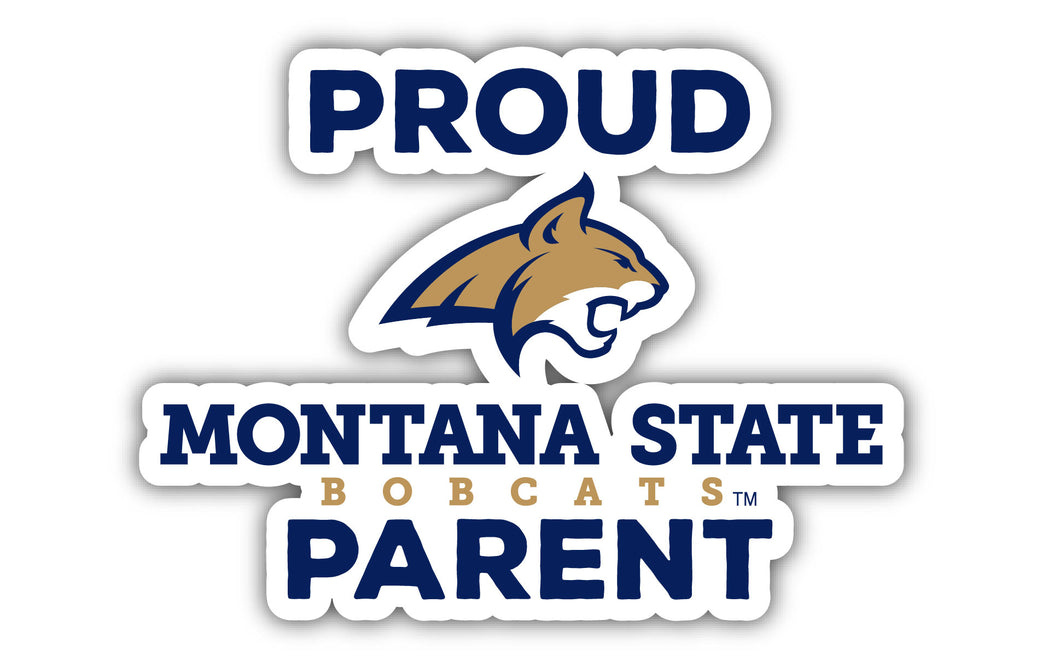 Montana State Bobcats 4-Inch Proud Parent 4-Pack NCAA Vinyl Sticker - Durable School Spirit Decal