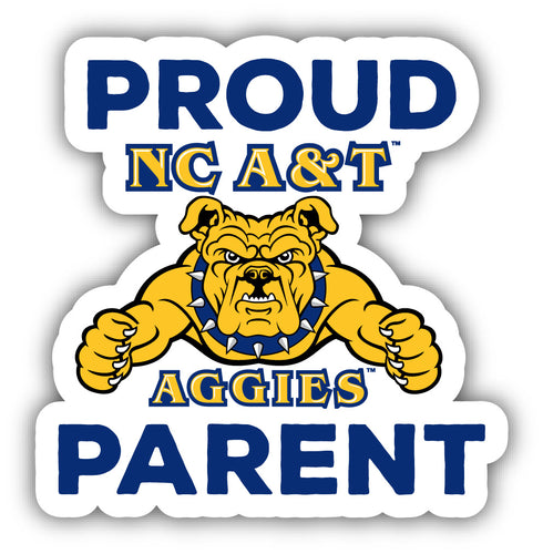 North Carolina A&T State Aggies 4-Inch Proud Parent NCAA Vinyl Sticker - Durable School Spirit Decal