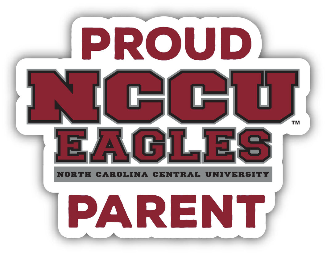 North Carolina Central Eagles 4-Inch Proud Parent NCAA Vinyl Sticker - Durable School Spirit Decal