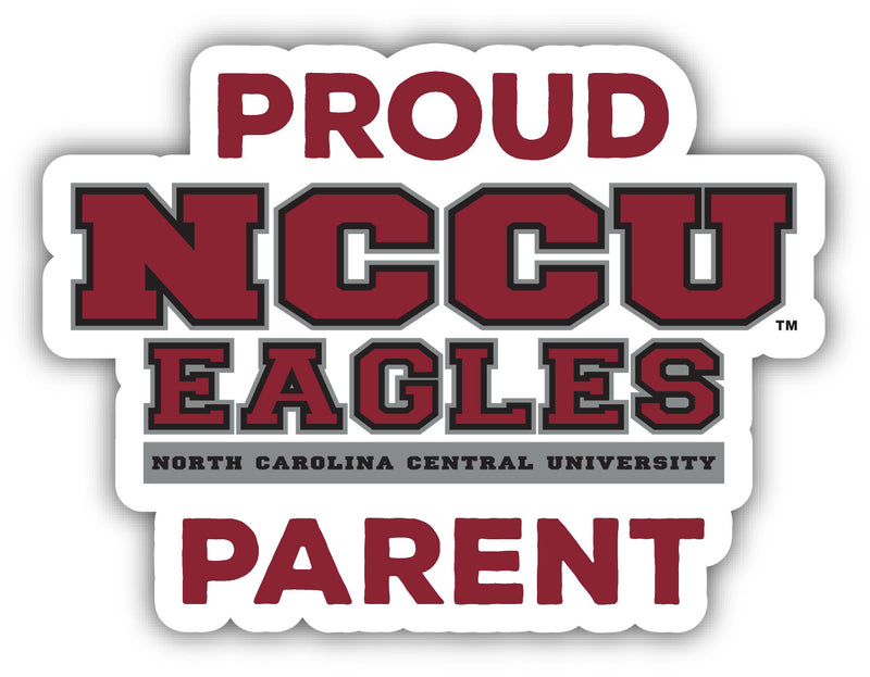 North Carolina Central Eagles 4-Inch Proud Parent NCAA Vinyl Sticker - Durable School Spirit Decal