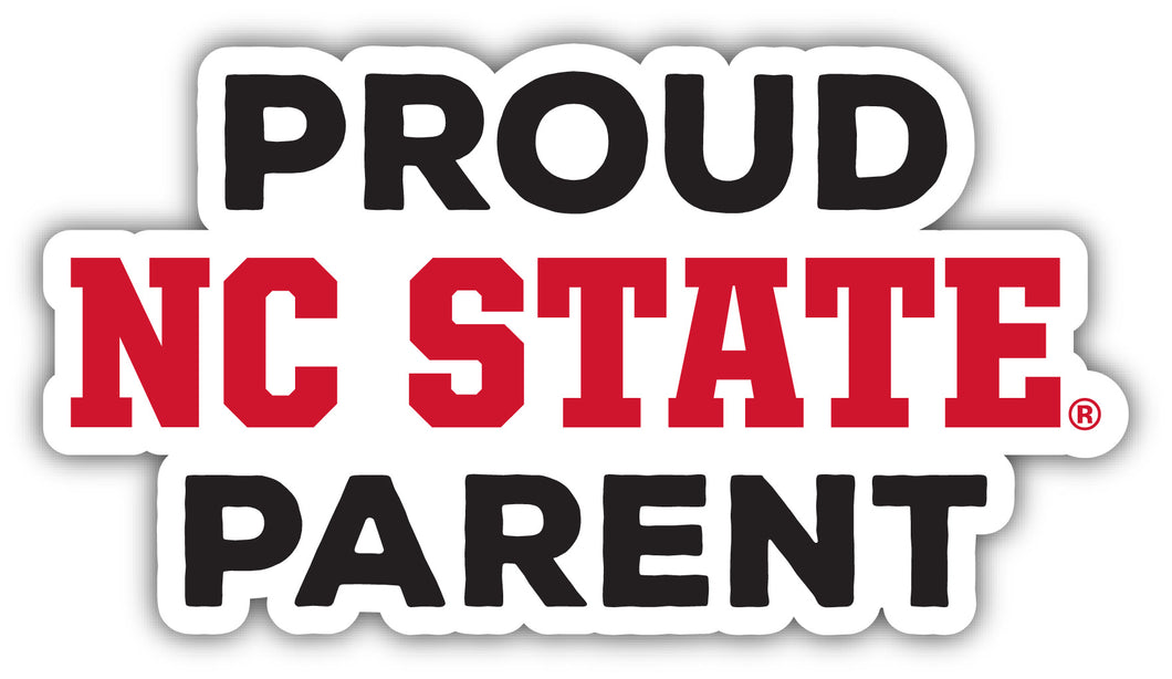 NC State Wolfpack 4-Inch Proud Parent NCAA Vinyl Sticker - Durable School Spirit Decal