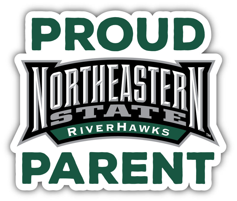 Northeastern State University Riverhawks 4-Inch Proud Parent NCAA Vinyl Sticker - Durable School Spirit Decal