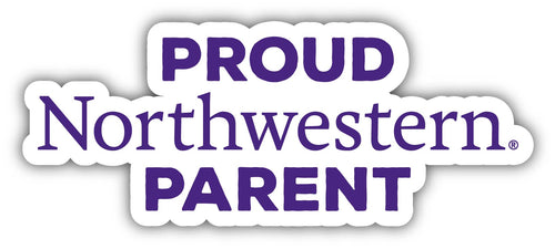 Northwestern University Wildcats 4-Inch Proud Parent NCAA Vinyl Sticker - Durable School Spirit Decal