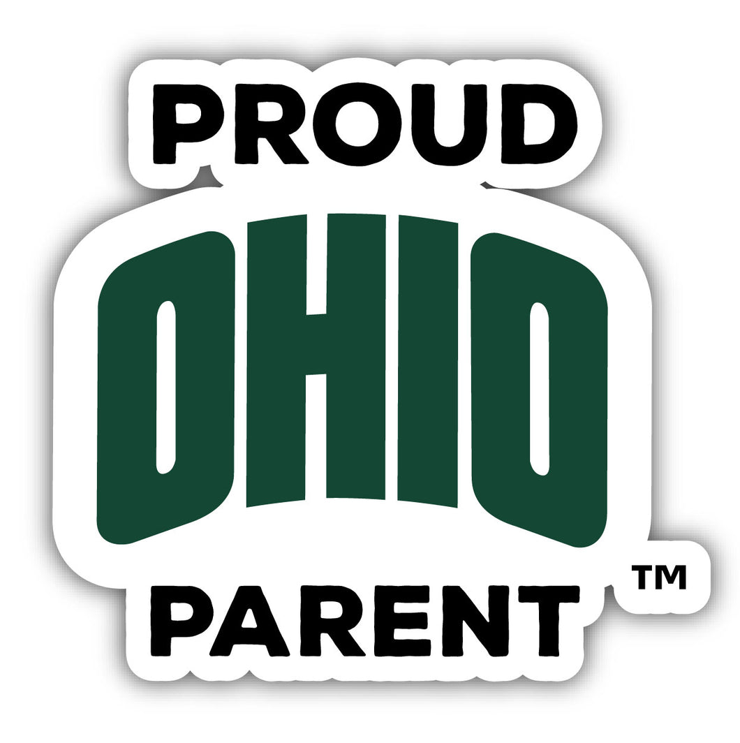 Ohio University 4-Inch Laser Cut Proud Parent Decal Sticker Officially Licensed Collegiate Product 4-Pack