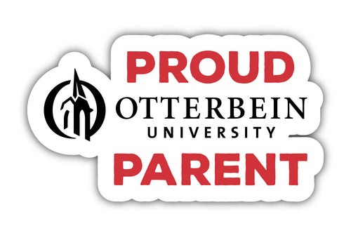 Otterbein University 4-Inch Laser Cut Proud Parent Decal Sticker Officially Licensed Collegiate Product 4-Pack
