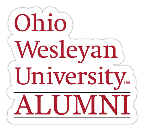 Ohio Wesleyan University 4-Inch Alumni 4-Pack NCAA Vinyl Sticker - Durable School Spirit Decal