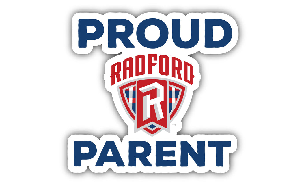 Radford University Highlanders 4-Inch Proud Parent NCAA Vinyl Sticker - Durable School Spirit Decal