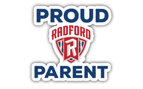 Radford University Highlanders 4-Inch Proud Parent 4-Pack NCAA Vinyl Sticker - Durable School Spirit Decal