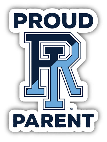 Rhode Island University 4-Inch Laser Cut Proud Parent Decal Sticker Officially Licensed Collegiate Product 4-Pack