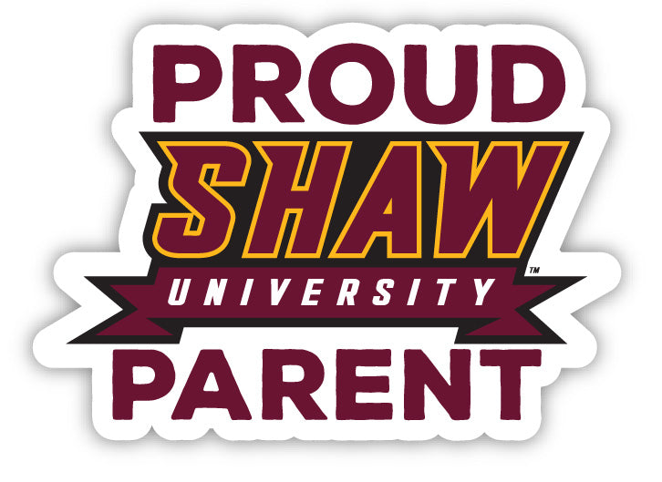Shaw University Bears 4-Inch Proud Parent NCAA Vinyl Sticker - Durable School Spirit Decal
