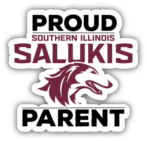 Southern Illinois Salukis 4-Inch Proud Parent 4-Pack NCAA Vinyl Sticker - Durable School Spirit Decal