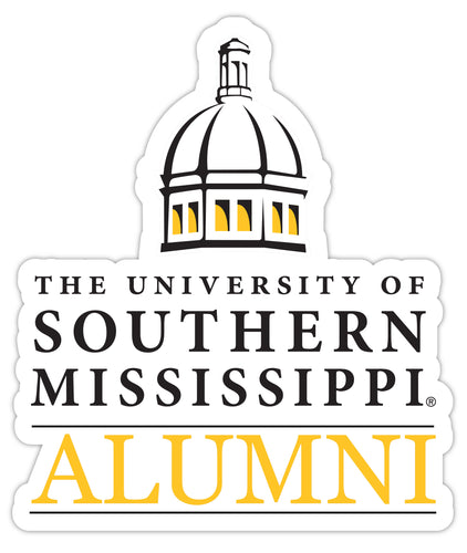 Southern Mississippi Golden Eagles 4-Inch Alumni 4-Pack NCAA Vinyl Sticker - Durable School Spirit Decal