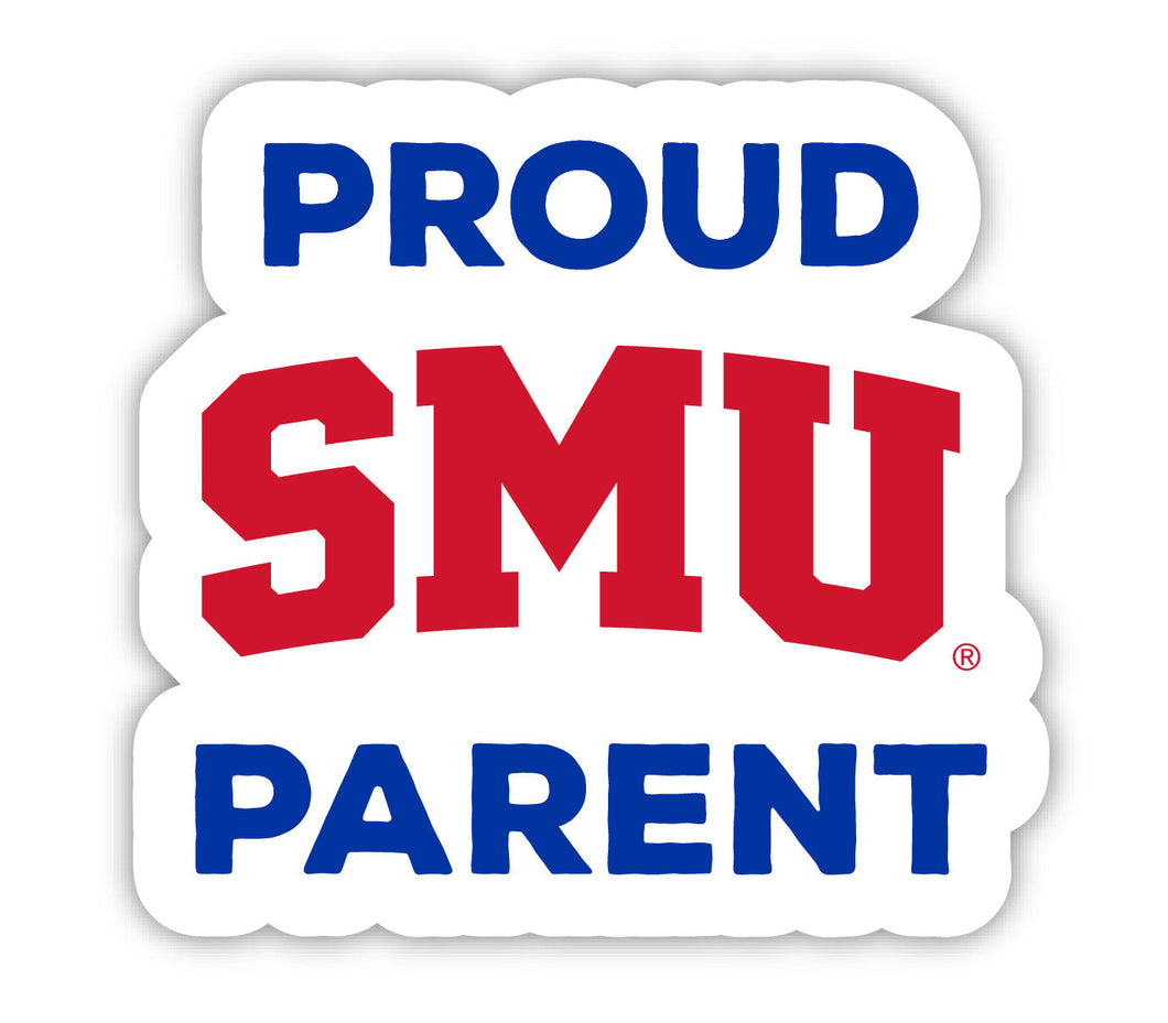 Southern Methodist University 4-Inch Proud Parent NCAA Vinyl Sticker - Durable School Spirit Decal