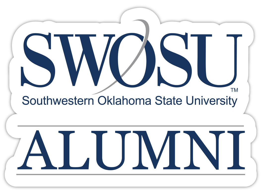 Southwestern Oklahoma State University 4-Inch Alumni 4-Pack NCAA Vinyl Sticker - Durable School Spirit Decal