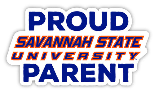 Savannah State University 4-Inch Proud Parent NCAA Vinyl Sticker - Durable School Spirit Decal