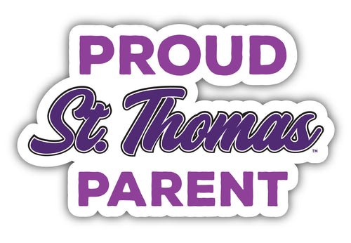 University of St. Thomas 4-Inch Laser Cut Proud Parent Decal Sticker Officially Licensed Collegiate Product 4-Pack