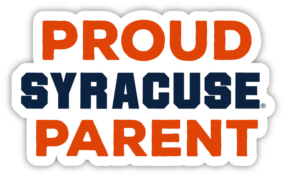 Syracuse Orange 4-Inch Proud Parent NCAA Vinyl Sticker - Durable School Spirit Decal
