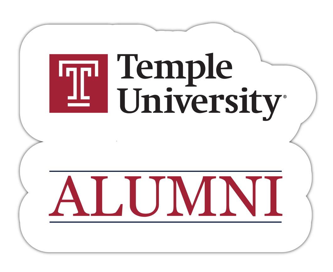 Temple University 4-Inch Laser Cut Alumni Vinyl Decal Sticker Officially Licensed Collegiate Product Single