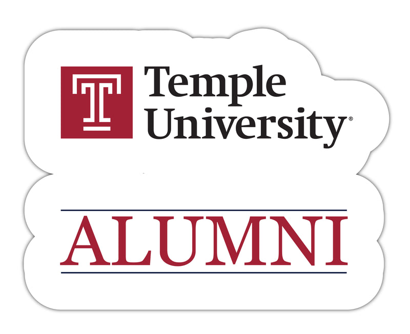 Temple University 4-Inch Laser Cut Alumni Vinyl Decal Sticker Officially Licensed Collegiate Product Single