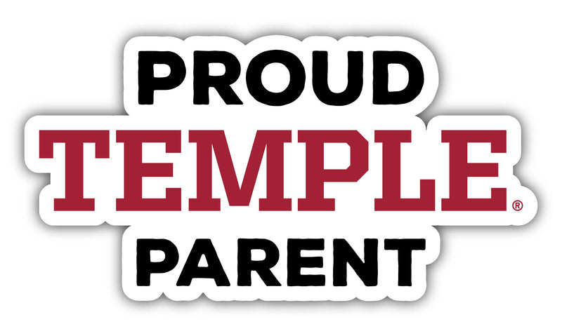Temple University 4-Inch Laser Cut Proud Parent Decal Sticker Officially Licensed Collegiate Product Single