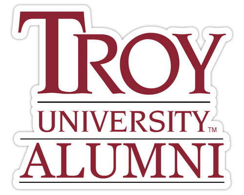 Troy University 4-Inch Alumni 4-Pack NCAA Vinyl Sticker - Durable School Spirit Decal