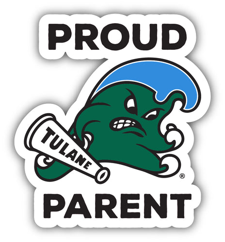 Tulane University Green Wave 4-Inch Proud Parent NCAA Vinyl Sticker - Durable School Spirit Decal