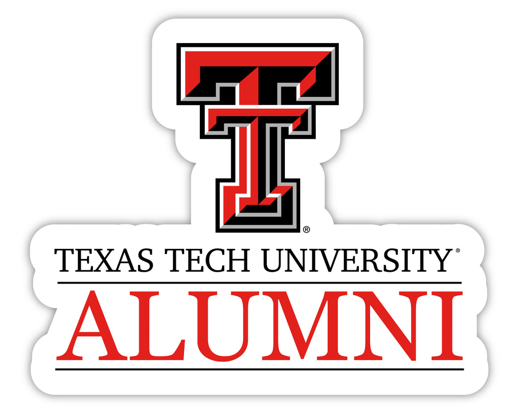 Texas Tech Red Raiders 4-Inch Alumni 4-Pack NCAA Vinyl Sticker - Durable School Spirit Decal