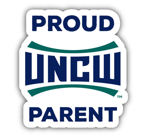 North Carolina Wilmington Seahawks 4-Inch Proud Parent NCAA Vinyl Sticker - Durable School Spirit Decal
