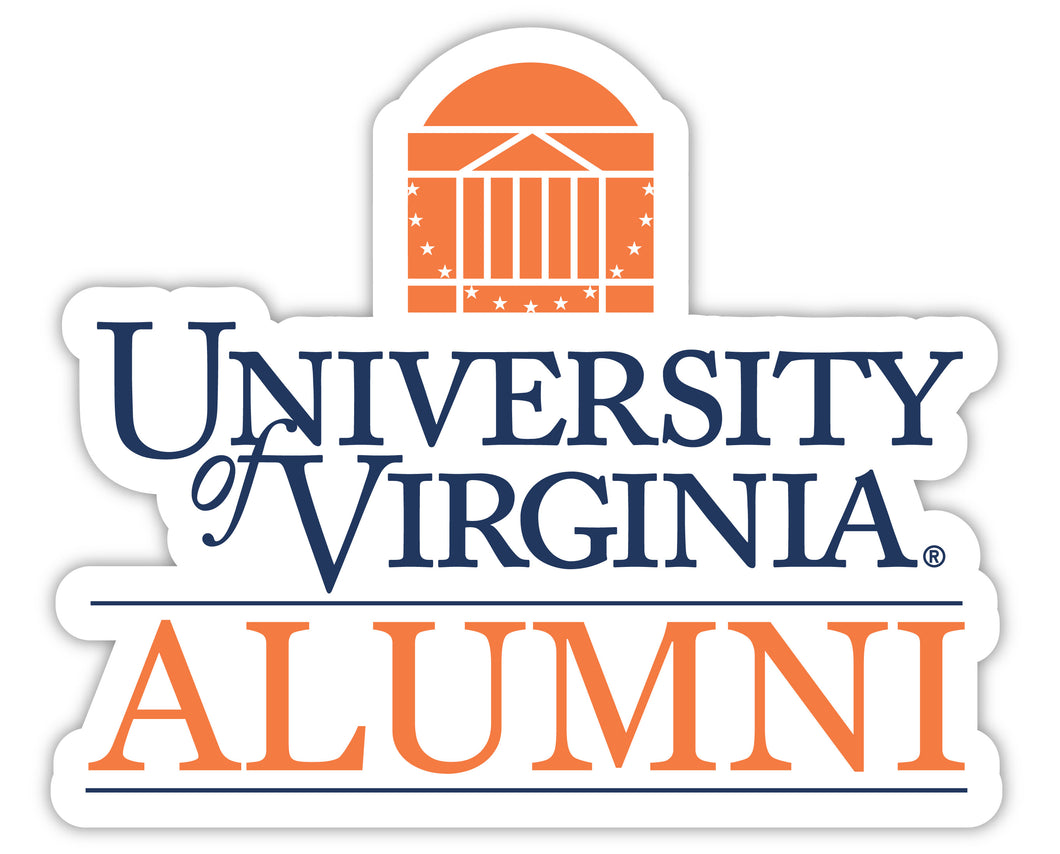 Virginia Cavaliers 4-Inch Alumni 4-Pack NCAA Vinyl Sticker - Durable School Spirit Decal