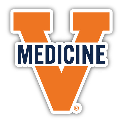 Virginia Cavaliers 4-Inch Medicine NCAA Vinyl Decal Sticker for Fans, Students, and Alumni