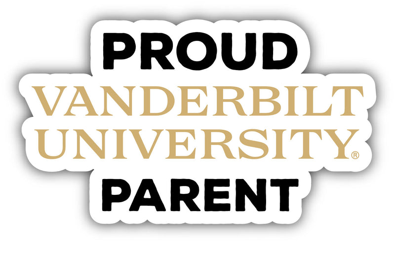 Vanderbilt University 4-Inch Laser Cut Proud Parent Decal Sticker Officially Licensed Collegiate Product Single
