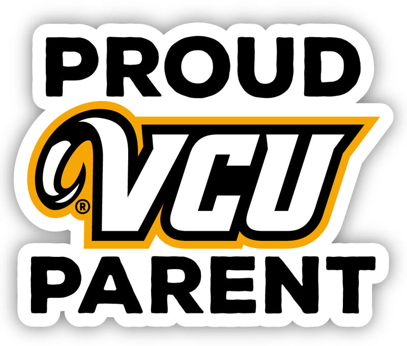 Virginia Commonwealth 4-Inch Laser Cut Proud Parent Decal Sticker Officially Licensed Collegiate Product 4-Pack
