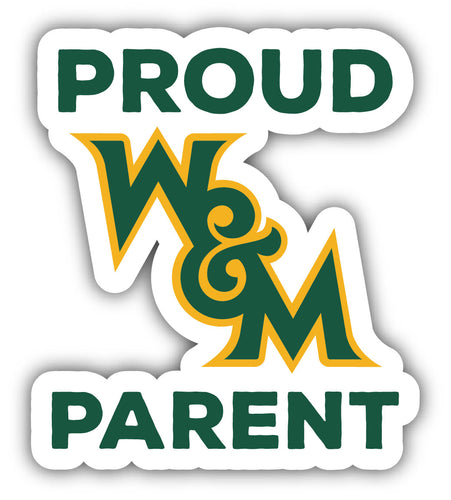 William and Mary 4-Inch Proud Parent NCAA Vinyl Sticker - Durable School Spirit Decal