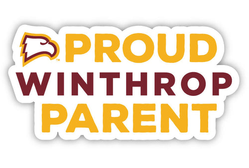 Winthrop University 4-Inch Proud Parent 4-Pack NCAA Vinyl Sticker - Durable School Spirit Decal