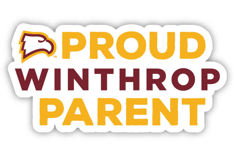 Winthrop University 4-Inch Proud Parent 4-Pack NCAA Vinyl Sticker - Durable School Spirit Decal