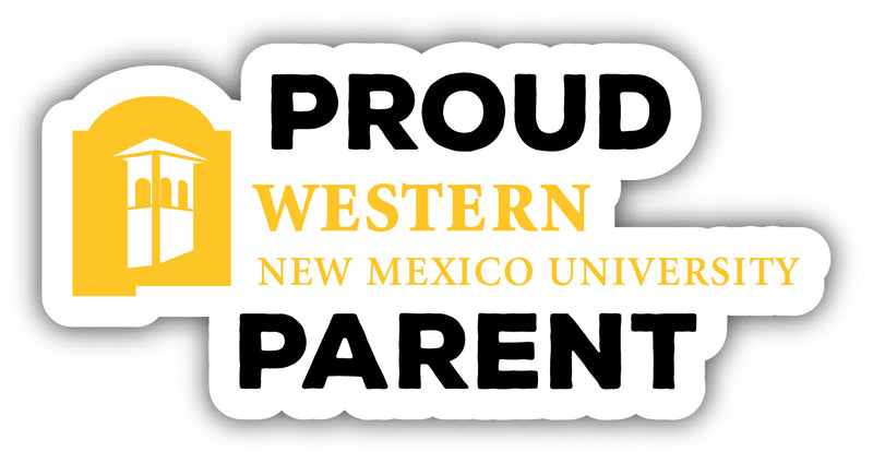 Western New Mexico University 4-Inch Laser Cut Proud Parent Decal Sticker Officially Licensed Collegiate Product 4-Pack