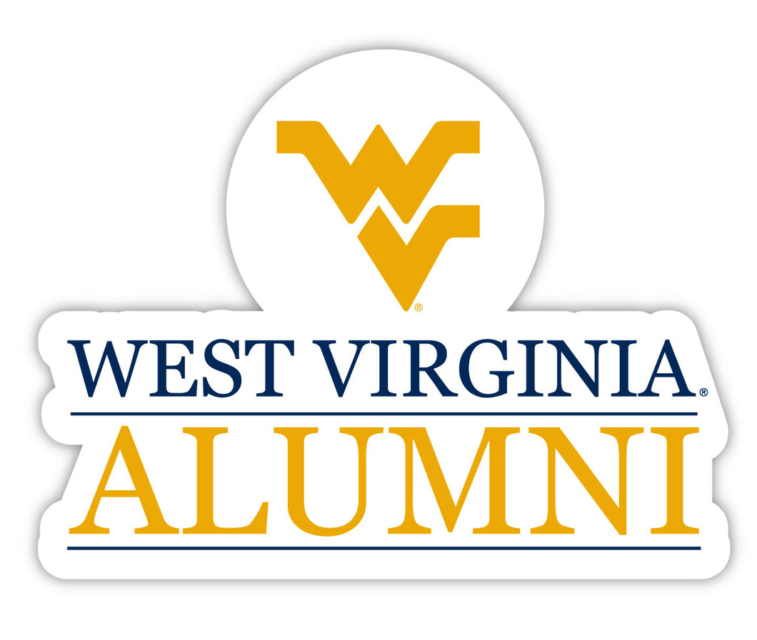 West Virginia Mountaineers 4-Inch Alumni 4-Pack NCAA Vinyl Sticker - Durable School Spirit Decal