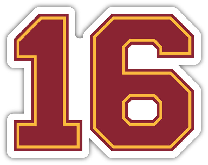 #16 Vinyl Decal - 4" x 5"