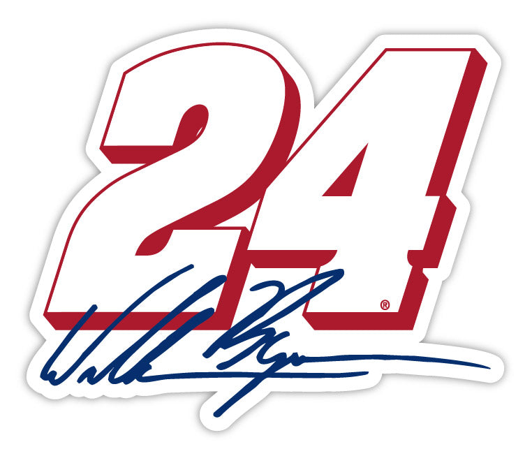 #24 William Byron  4-Inch Number Laser Cut Decal