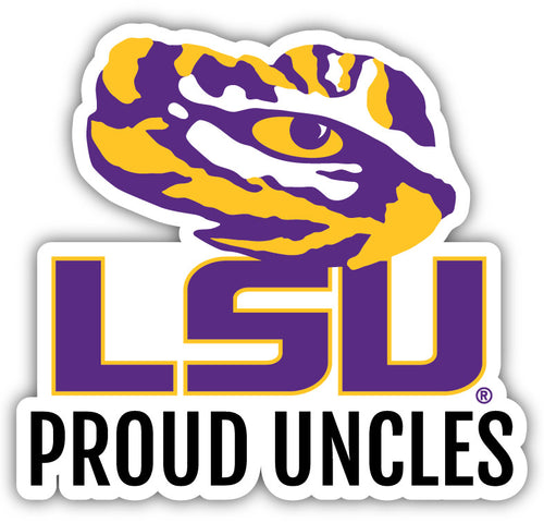 LSU Tigers 6-Inch Proud Uncles NCAA Vinyl Decal Sticker for Fans, Students, and Alumni